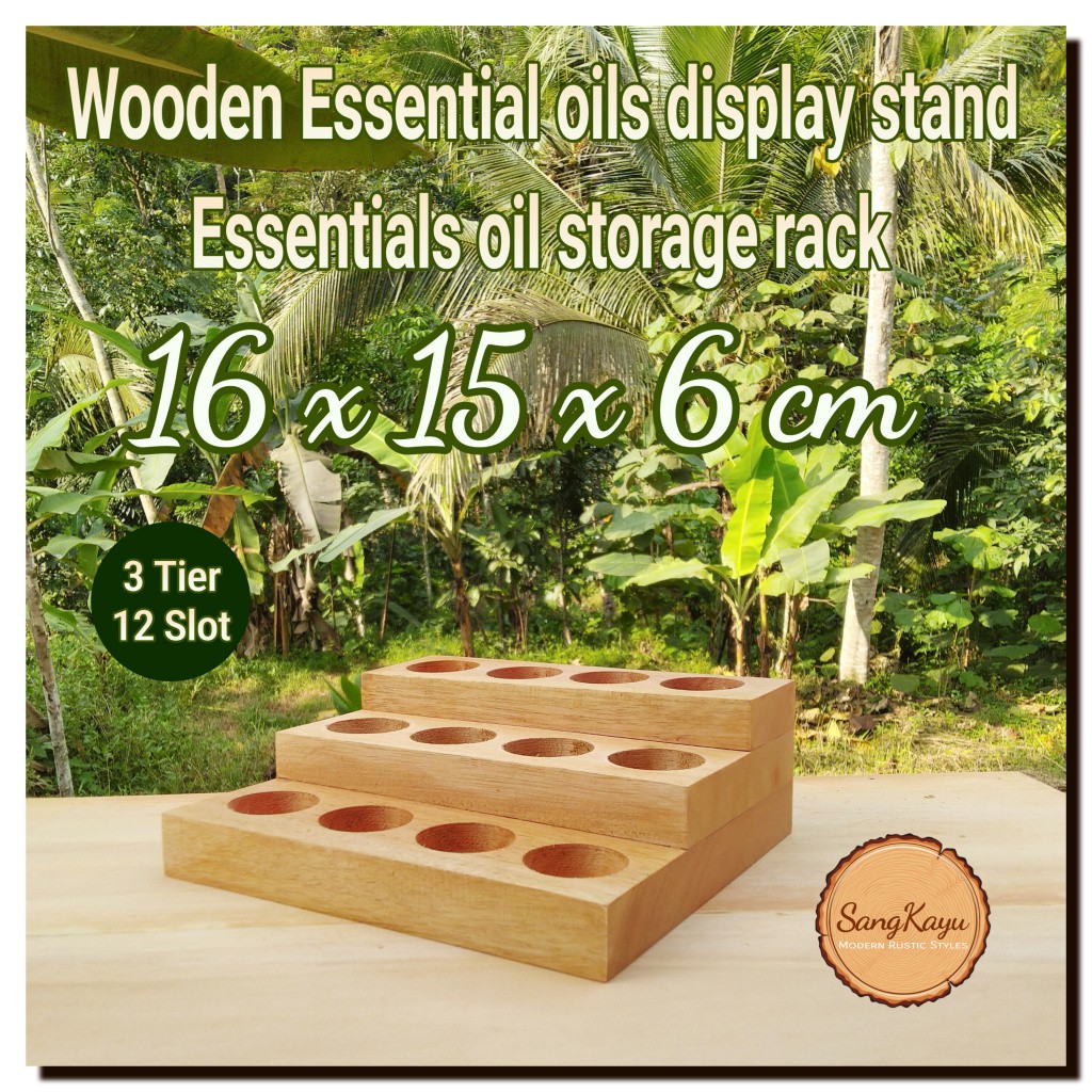 Minyak aromaterapi display rack 3 tier Rak Essential oil aromatherapi