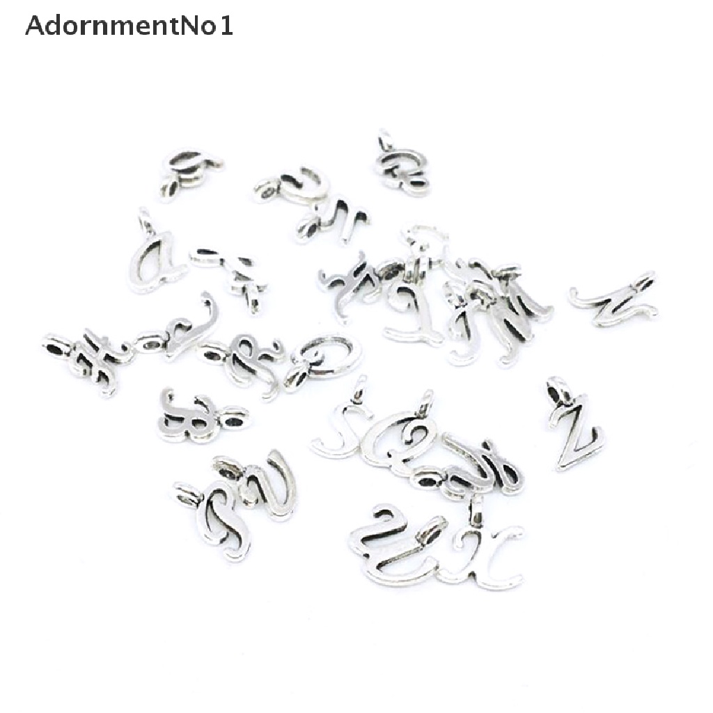 (AdornmentNo1) 26pcs / Set Liontin 26 Huruf Alfabet Bahasa Inggris Handmade DIY Untuk Perhiasan