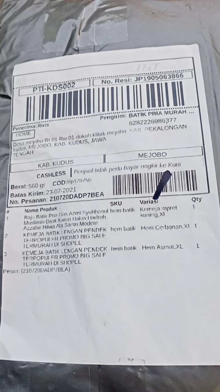 Bswart Batik Hrb026 Kenongo Hem Pendek Padi Pekalongan M L Xl Xxl Batik Pria Murah Modern Grosir