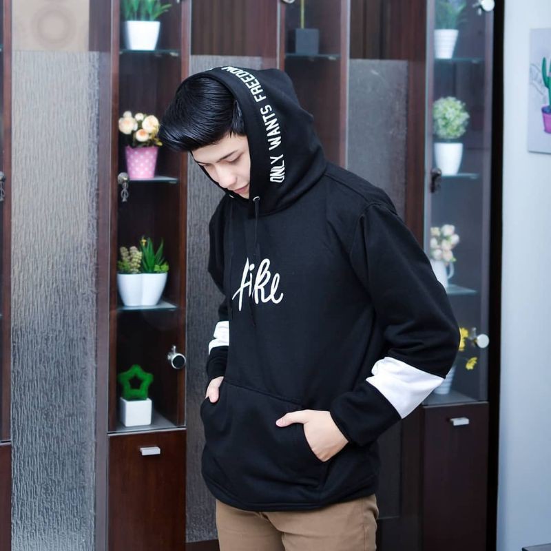 NAZRIL [COD] BASIC SWEATER || SWEATER HOODIE WANITA HIKE|| CRAWNECK SWEATER || SIZE ( M-L-XL )