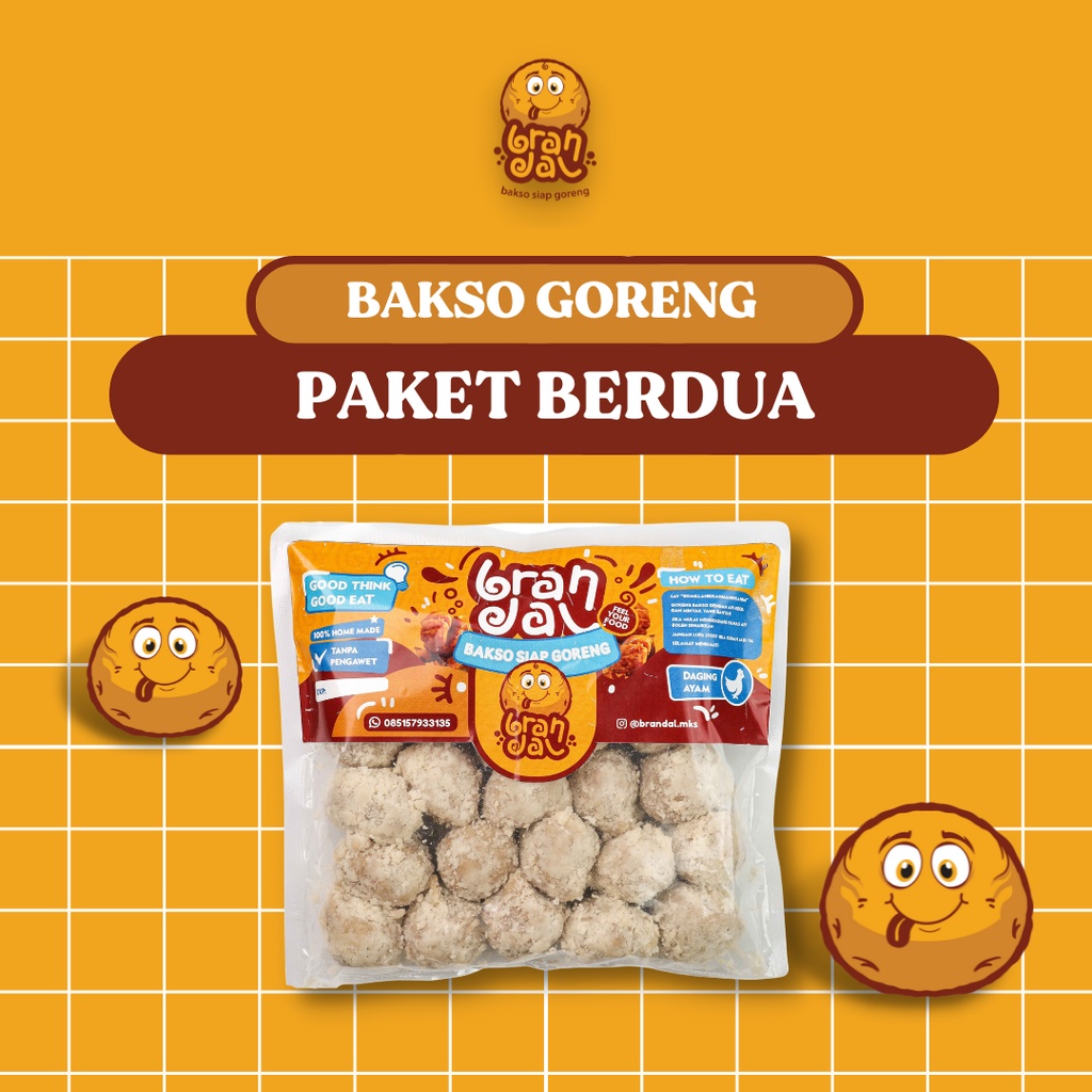 

BAKSO GORENG FROZEN FOOD DAGING AYAM ASLI TANPA PENGAWET MURAH HALAL PREMIUM CEMILAN IBU ANAK REMAJA 500GRAM