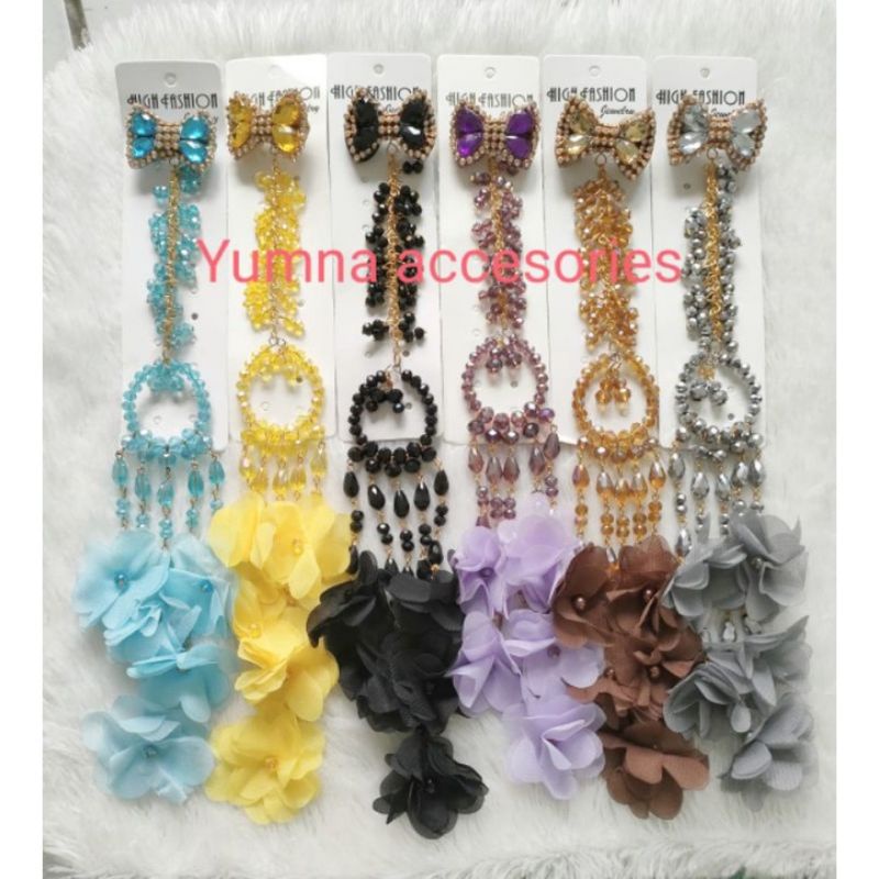 Bros Jilbab Panjang | Bros Dagu Panjang Mewah | Bros Juntai Panjang Kristal Swarovski | Bros Hijab P