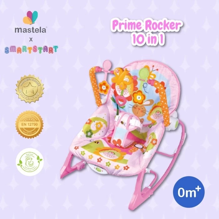 MASTELA Rocker Prime 10in1 Infant To Toddler / Bouncer / Kursi Ayun Bayi - GREY-HAPPYBUNNY-PINK-6120