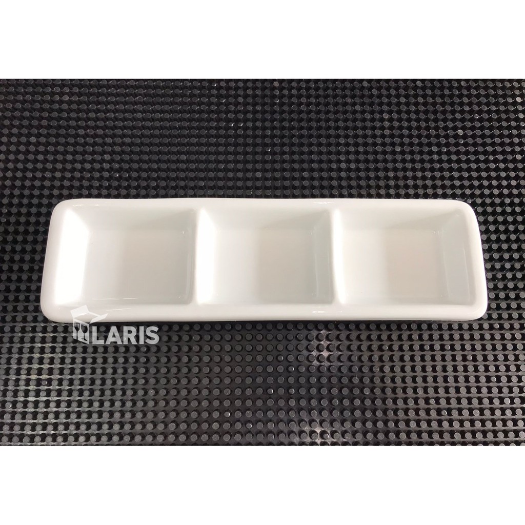 Piring Sambal Keramik Sekat 3 / Sauce Dish Keramik