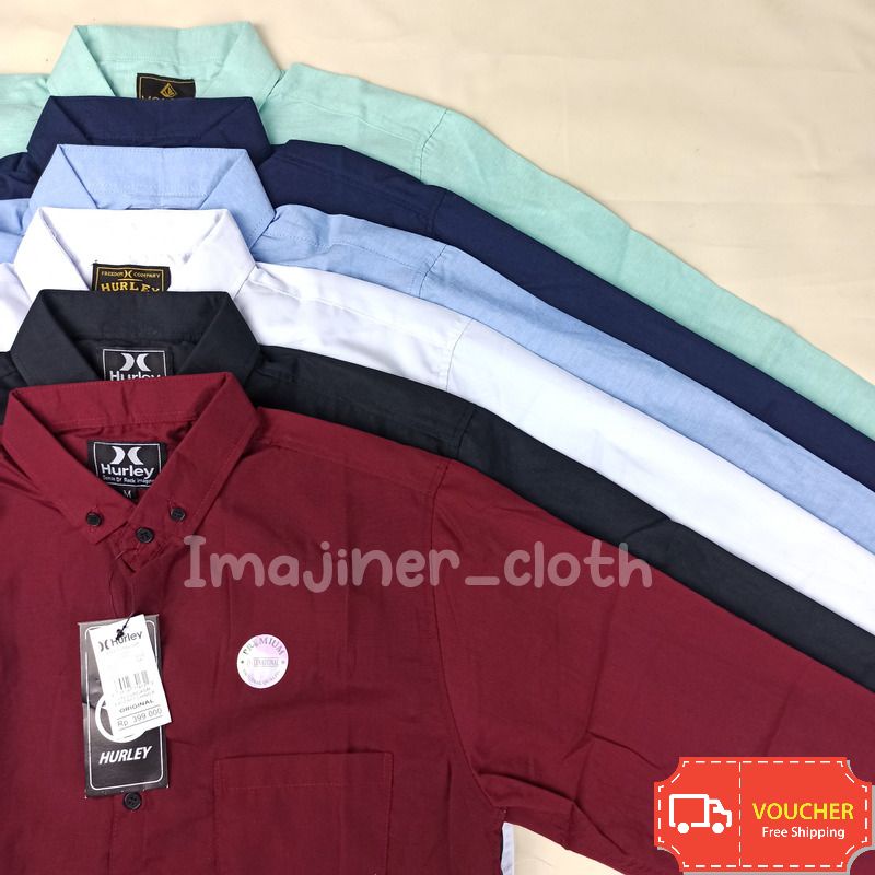 IMAJINER | Kemeja Panjang Pria Cowok Gentlemen Polos Katun Kerja Kantor Formal Lengan Panjang | Kemeja Pria | kemeja kerja | Kemeja Cowok Polos Lengan Panjang Hitam Putih /Kemeja Pria/kemeja katun Slimfit 2021