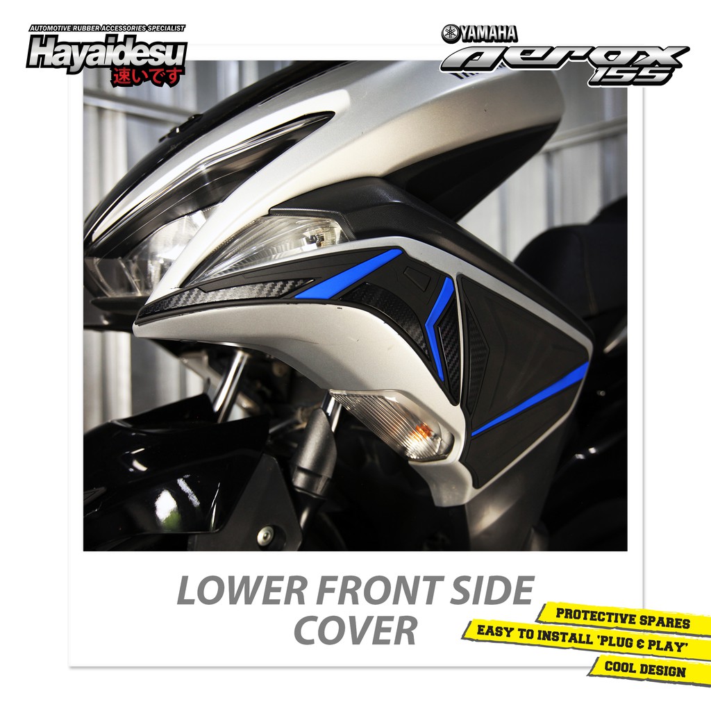 

Hayaidesu Lower Front Side Protector Cover Yamaha Aerox Aksesoris Decal Variasi Carbon NVX