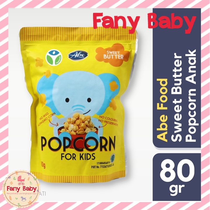 ABE POP CORN FOR KIDS 80GR [ SWEET BUTTER ]