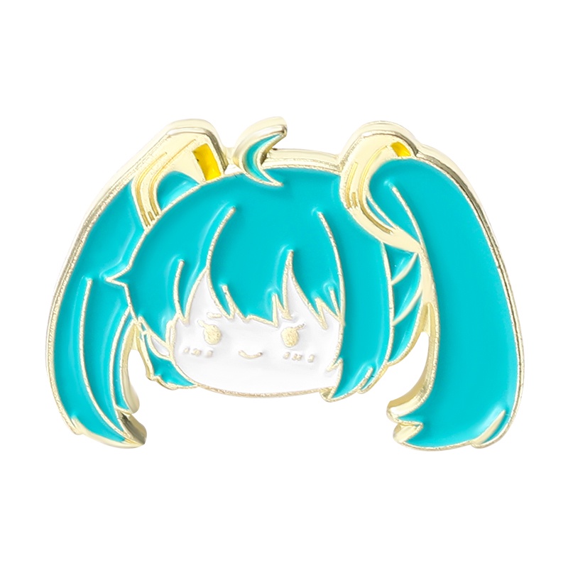 Qihebros Pin Enamel Desain Hatsune Miku Pasang Ranselpakaian