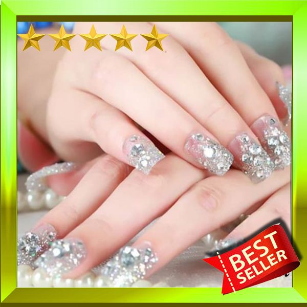 Obral Fake Nails / kuku palsu / wedding fake nails / kuku palsu pengantin