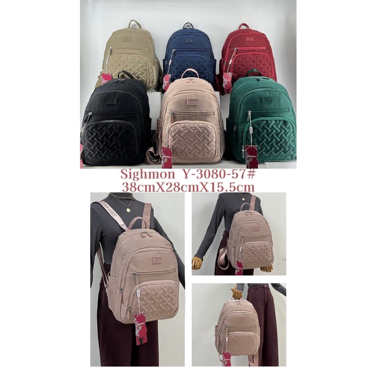 Tas Wanita Ransel SIGHMON Original Tas Ransel 3 in 1 Import Fashion Korea Tas Ransel Canvas Import Trendy Waterproof