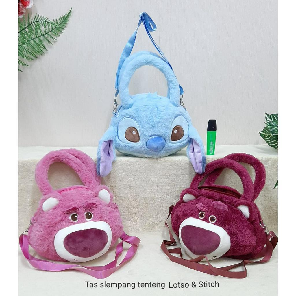 Tas Selempang Wanita Anak Perempuan Tote Bag LOtso Stitch Pooh