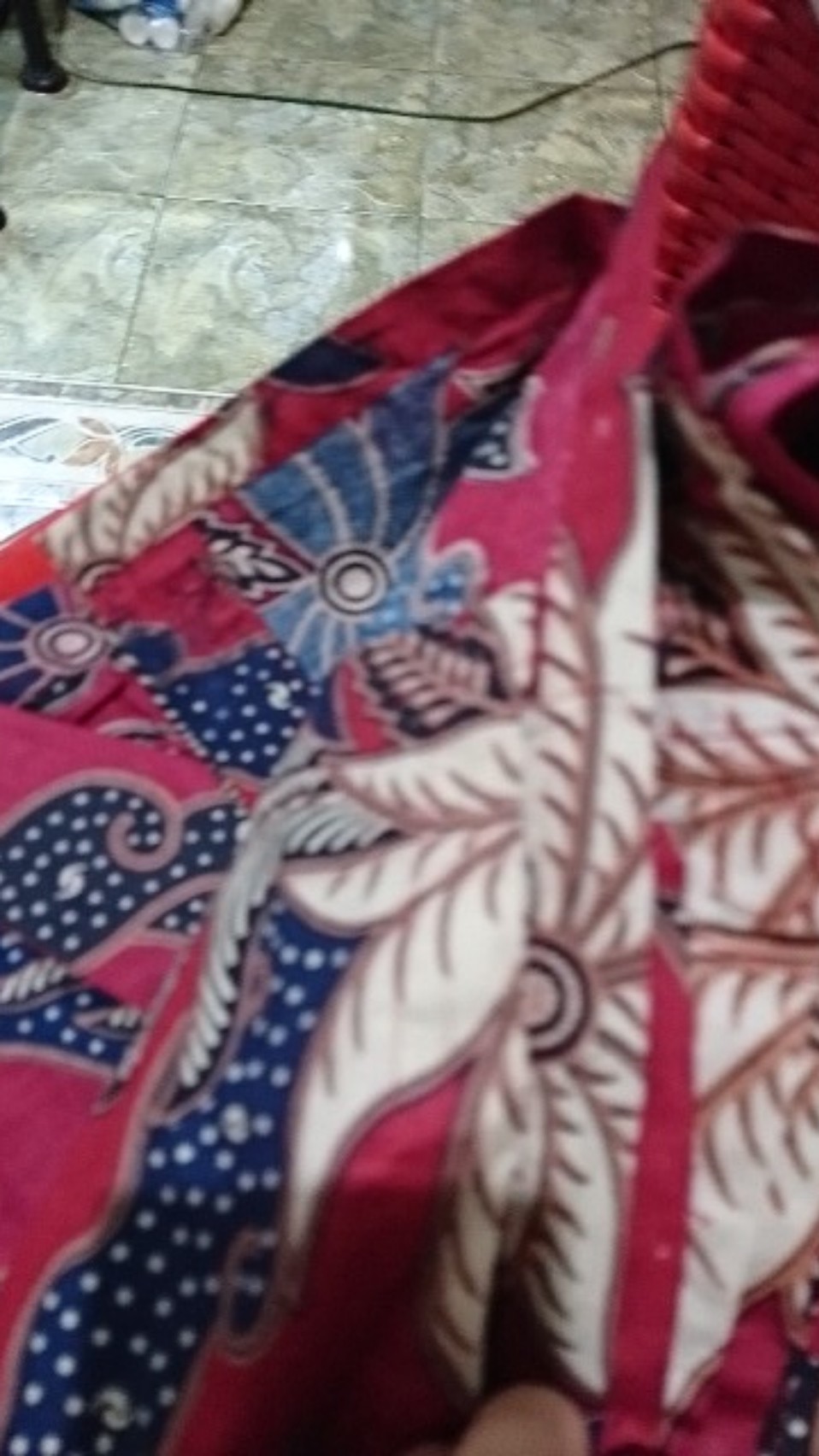 Kemeja Batik Pria Lengan Panjang Batik Merah Size M L Xl Xxl  Bswart Hrb026