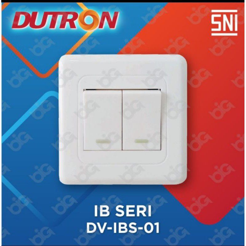 SAKLAR IB SERI DUTRON DV-IBS-01 SWITCH ON OFF STOP KONTAK ALIRAN LISTRIK DINDING TEMBOK