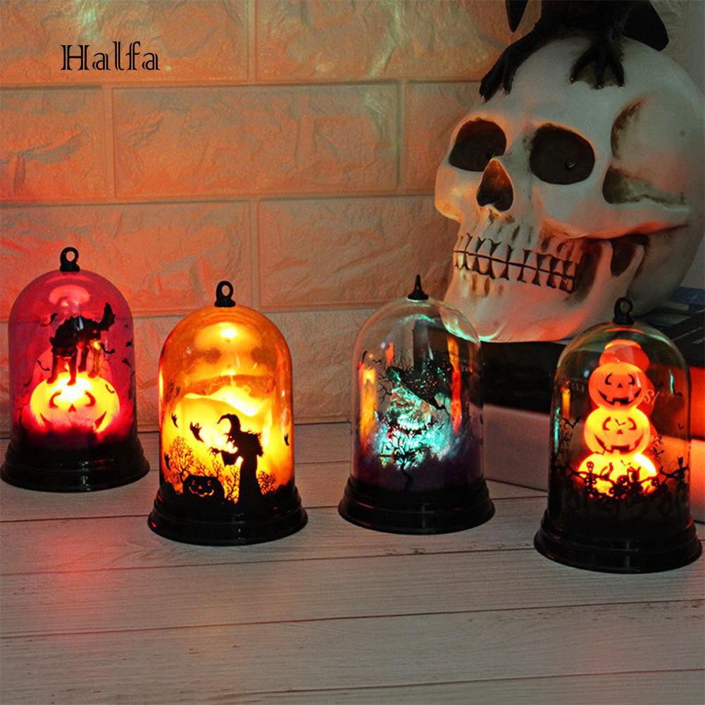 Hl Halloween Decoration Light Witch Pumpkin Cat Table Battery
