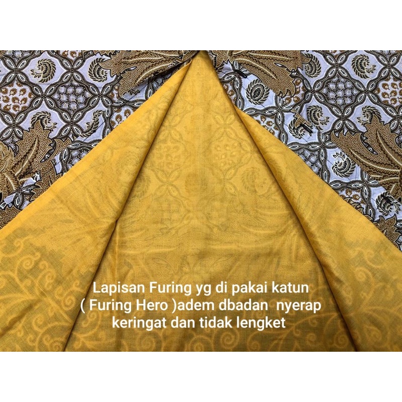 CH Baju Batik couple ayah dan anak,Baju Batik pria pasangan ayah dan anak,baju batik Pria lengan panjang lapisan furing hero,warna coklat,warna gold,kemeja batik kantoran,jumbo,batik modren,batik solo,batik kemeja lapisan furing