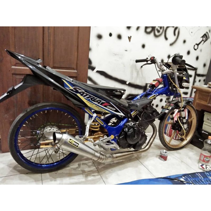 Knalpot Rcb Pnp satria Fu Porting/harian 155cc 200cc Ex Samping Ex Lurus