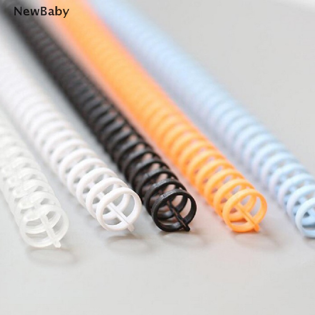 5pcs / Set Cincin Spiral 30 Lubang Bahan Plastik Untuk Perlengkapan Kantor