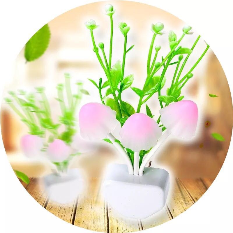 Lampu Tidur Jamur Avatar Mushroom Sensor Cahaya LED Night Lamp