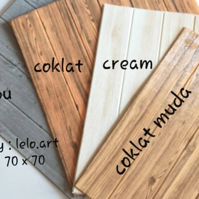 Wallpaper Foam 3D Bertekstur Kayu Jati