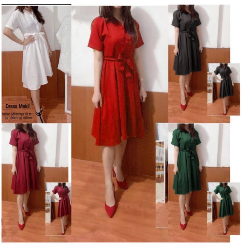 Ms(COD) Dress Meidi / CASUAL DRES lengan pendek