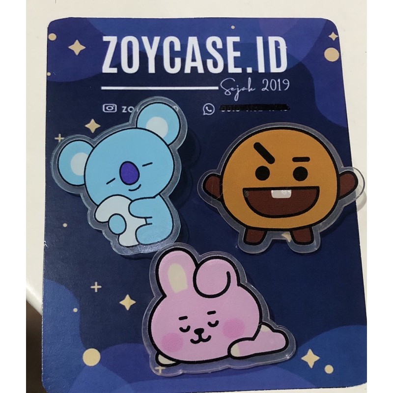 

Bag Pin Akrilik BT21 custom - acrylic charm set - pin tas lucu - pin tas akrilik bts
