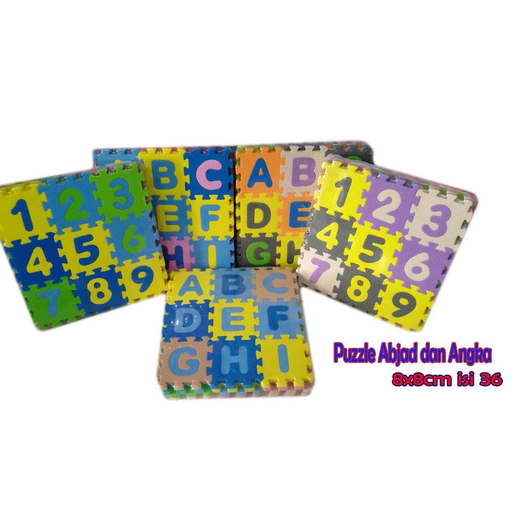 Matras Puzzle Mainan Anak - Maianan Edukatif Abjad Dan Angka 8x8cm