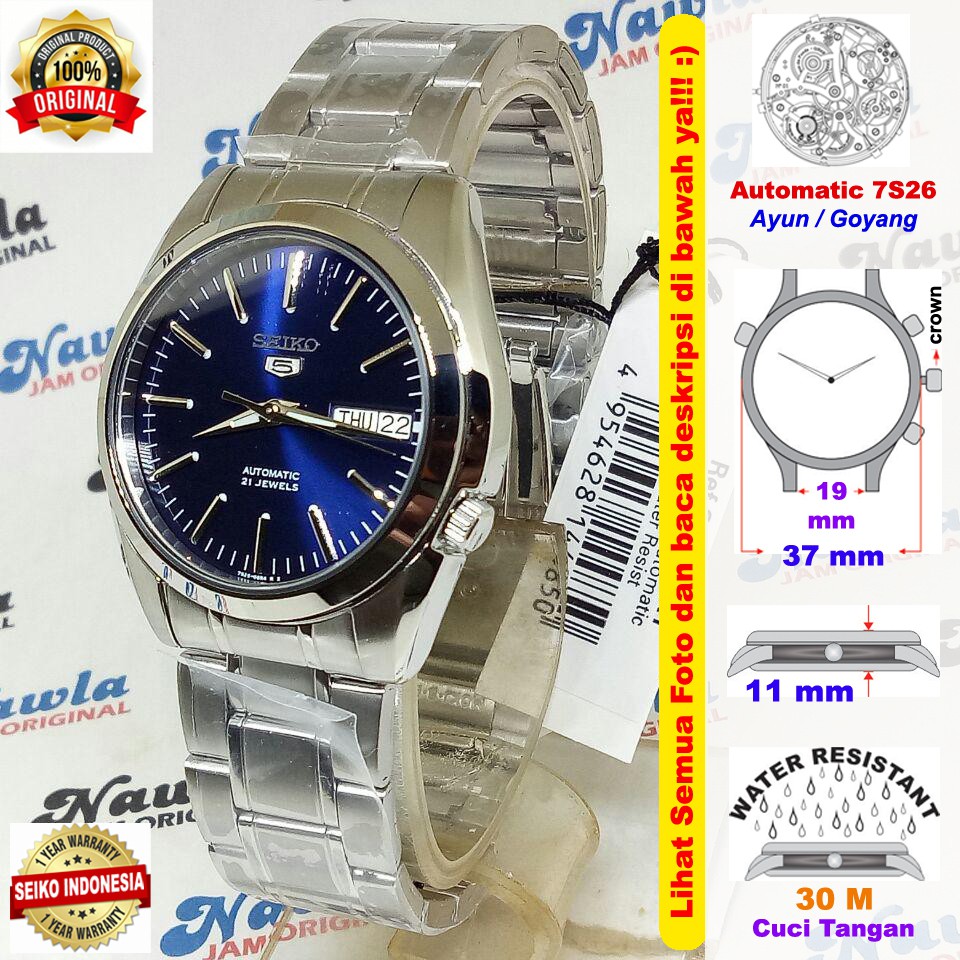 Seiko 5 SNKL43K1 Automatic Blue Dial - Jam Tangan Pria SNKL43