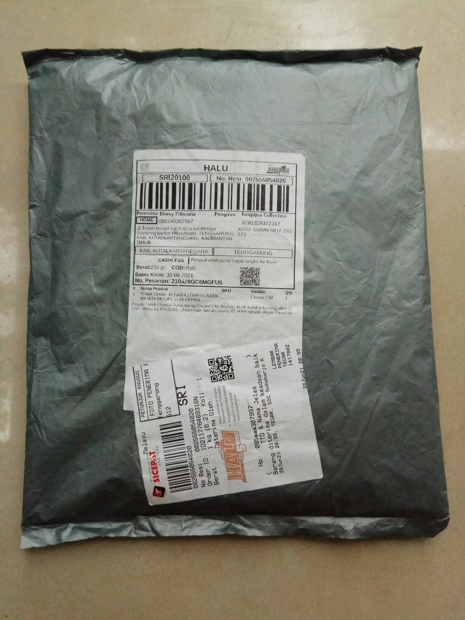 Tunik Dhanur Dara | Dress Batik Wanita Model Flui Depan