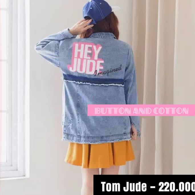 GOOD QUALITY! JAKET JEANS WANITA BAHAN JEANS PREMIUM - BIRU BEST QUALITY