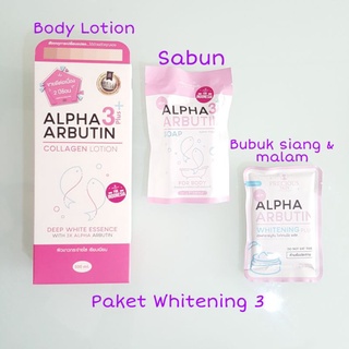 [COD] Paket 3in1 Alpha Arbutin Lotion Soap Bubuk Powder I Paket Hemat Alpha Arbutin BPOM 100% Original