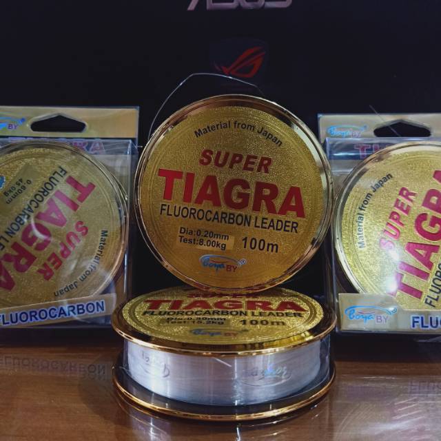 Kartinifishing senar super tiagra flurocarbon murah kuat putih bening 100M 0.12-0.60mm