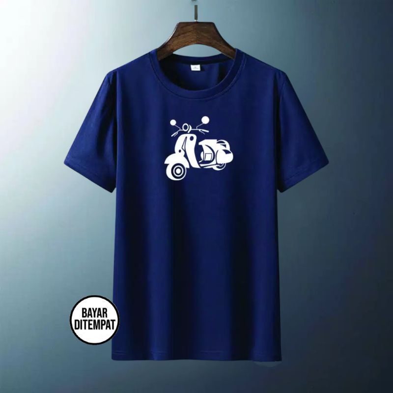 XOS - KAOS UNISEX MOTIF VESPA SABLON DIGITAL / KAOS DISTRO / KAOS TRENDING