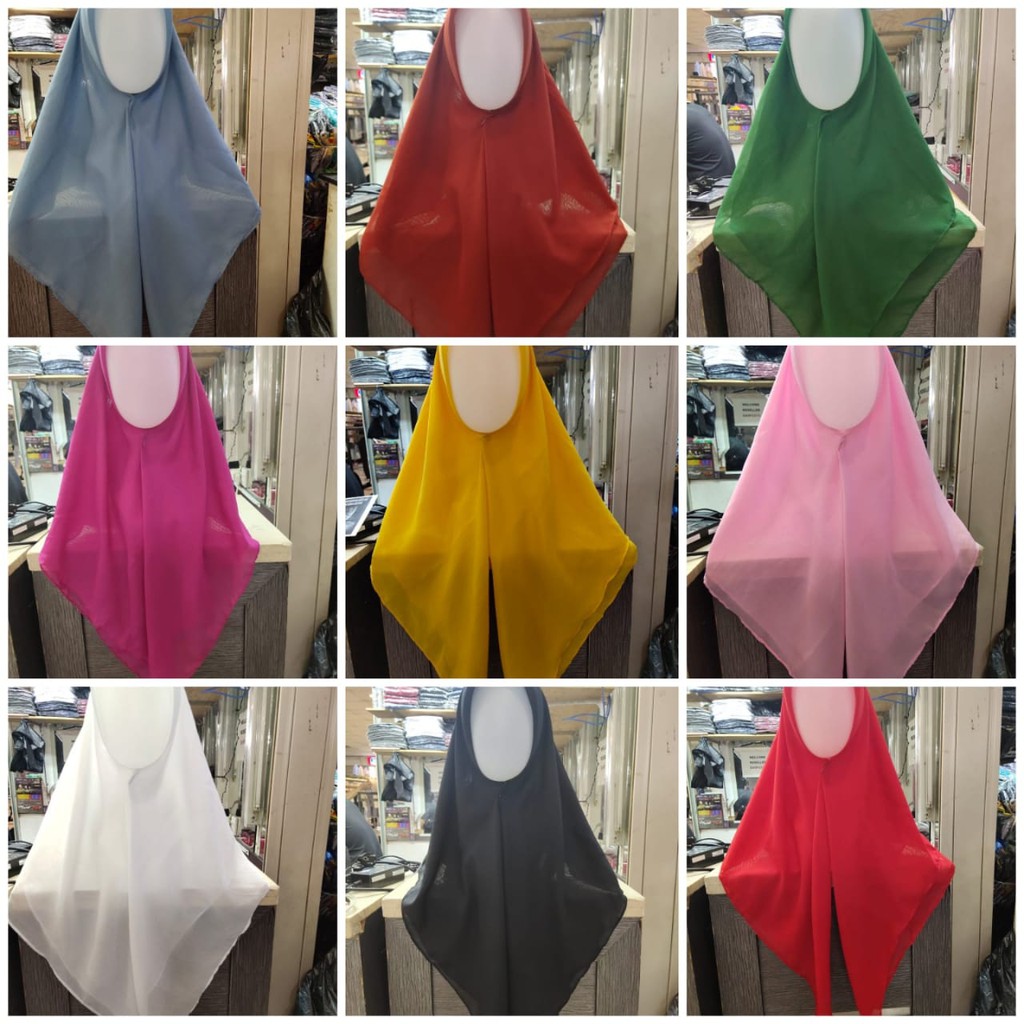 Kerudung Segiempat Hijab Persegi Polos Murah