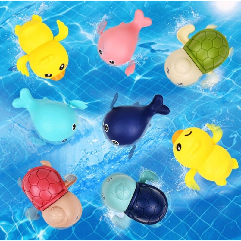 baby bath toys paus bebek bisa berenang mainan air