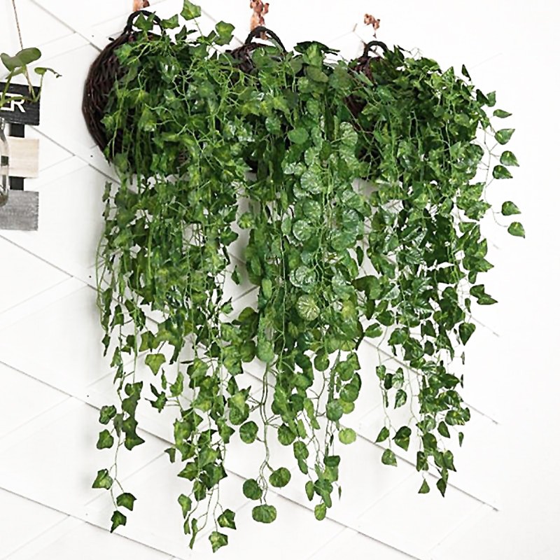 DAUN RAMBAT sintetis hiasan dinding hijang rak daun artificial monstera ivy anggur palsu