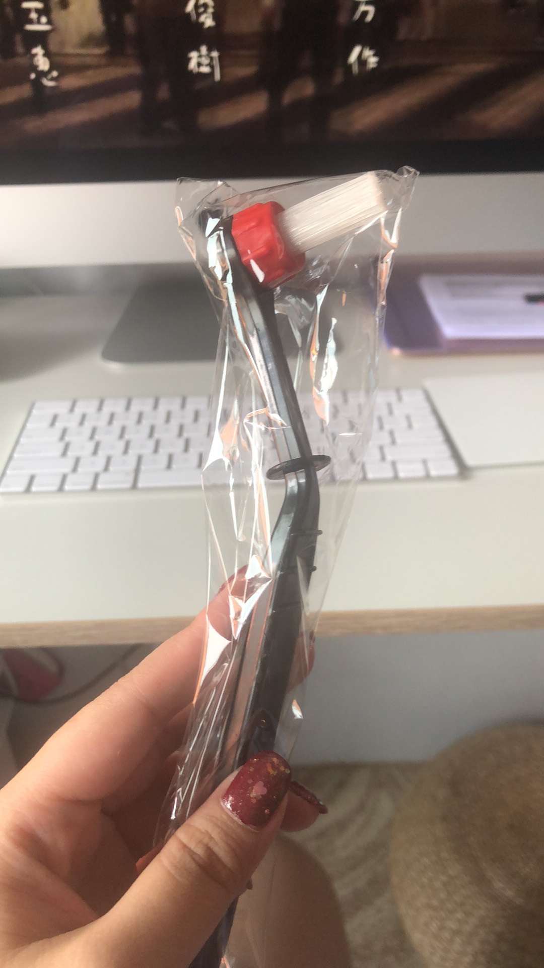 Coffee Espresso Group Head Brush With Spoon - Sikat Mesin Kopi 2in1 -