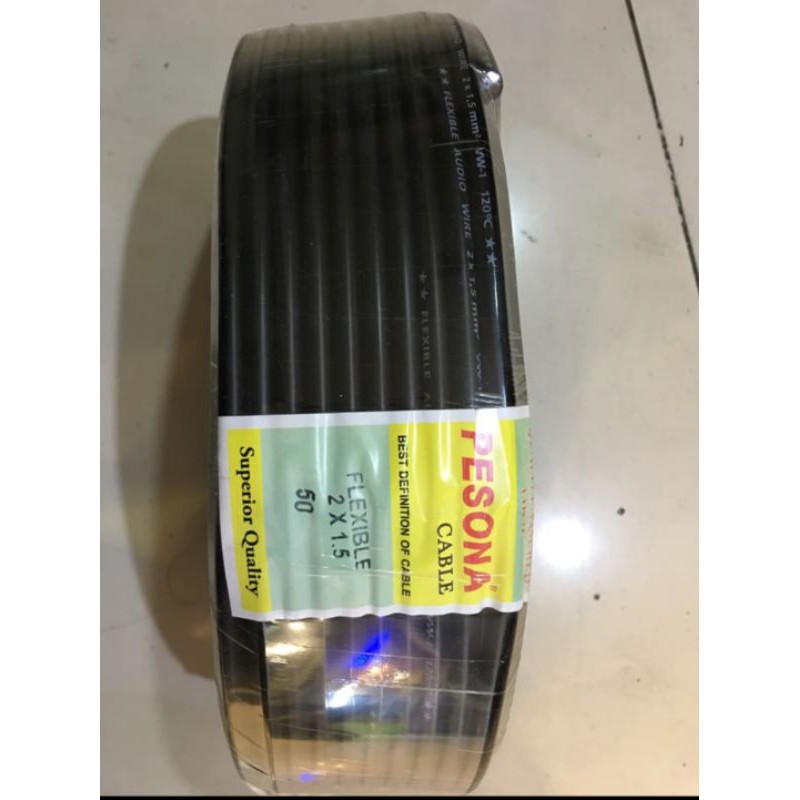 kabel serabut 2x1, 5mm hitam NYYHY kabel 2 x 1,5 mm