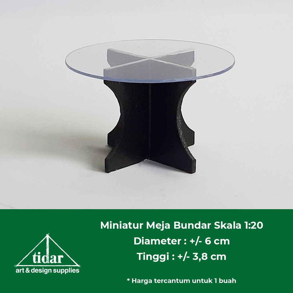 

[MR] Miniatur Maket Meja Sofa / Meja Bundar / Meja Kaca skala 1:20