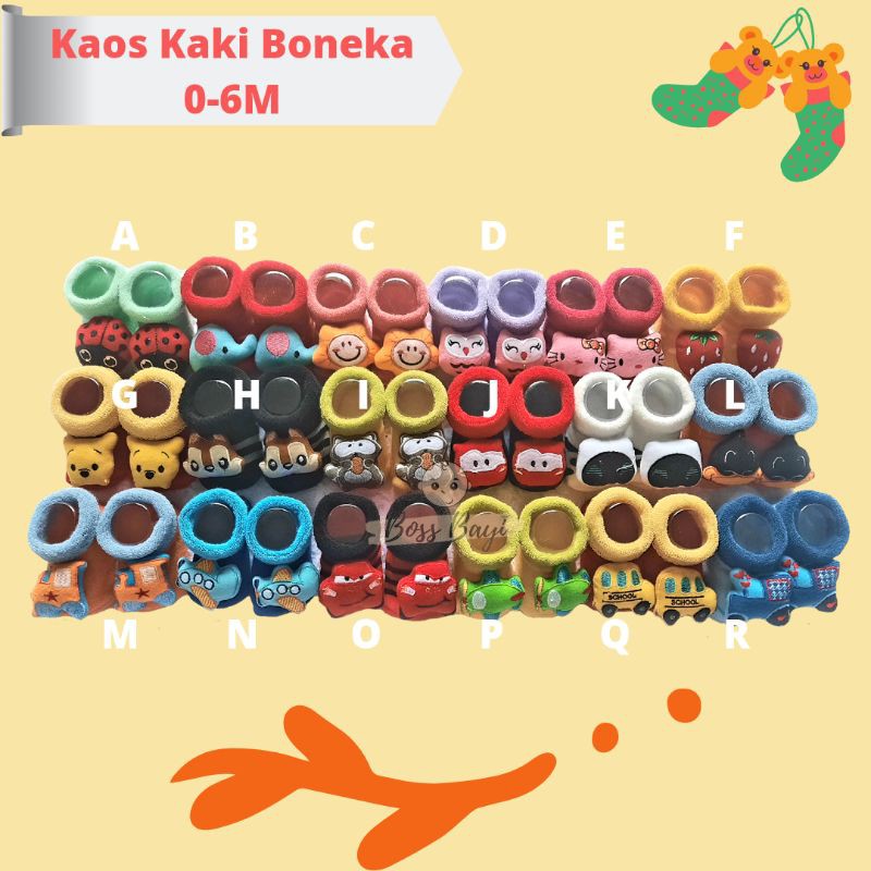 Kaos Kaki Bayi Boneka 0-6M