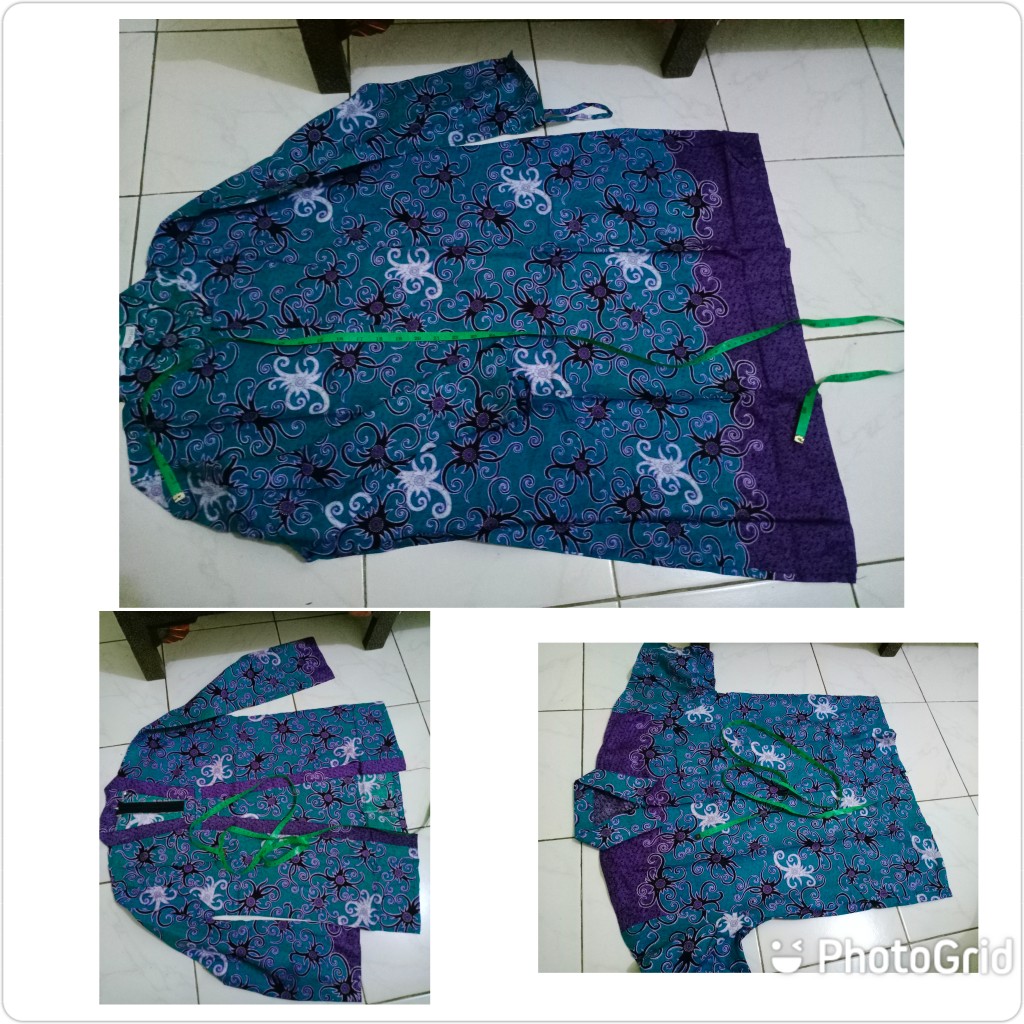Sania Ruffle Batik Couple Keluarga Ori Jowi Dnt Termurah Bisa Dipisah Cumi Biru Seragam Batik
