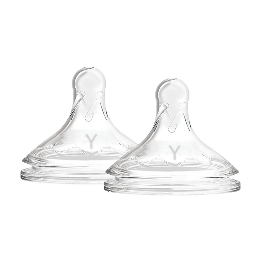 Dr. Brown's Options+ Wide Neck Silicone Nipple Dot Botol Susu Y-Cut (9m+) 2 Pack