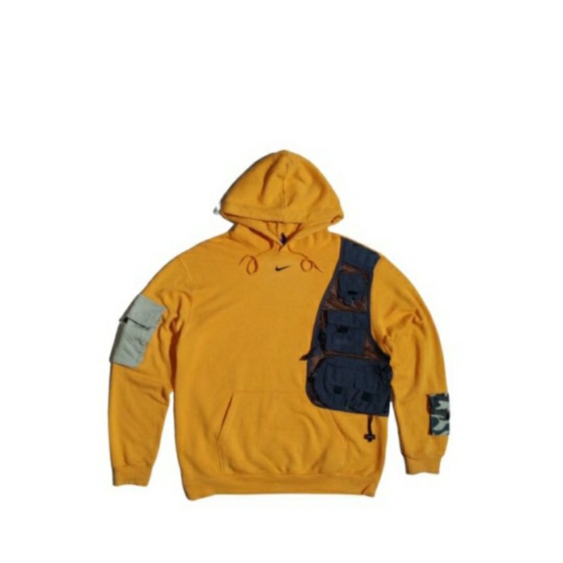REWORKED HOODIE WITH HALF FISHING VEST
