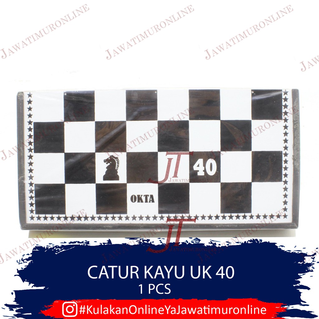 Papan Catur Kayu Ukuran XL 40 cm