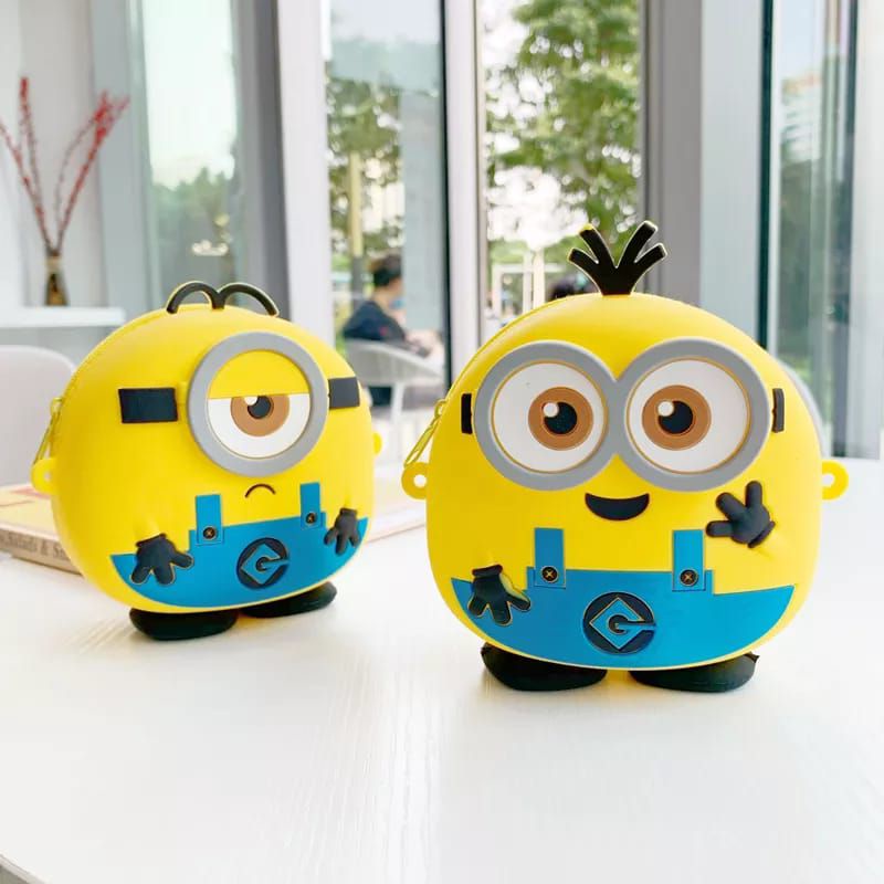 Hokkiterus21⭐⭐⭐⭐⭐ TAS JELLY MINION rubber selempang anak dewasa korea cute earphone headseat earphones headseat acc minion popcorn minion tumbler minion mcd minion tray happy meals