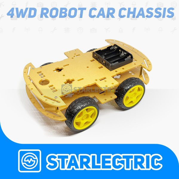 Chasis Mobil Robot 4wd 4 wd Smart Car Chasis For Arduino