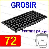 20 pcs Tray semai pot bibit pembibitan 72 lubang (TIPIS)