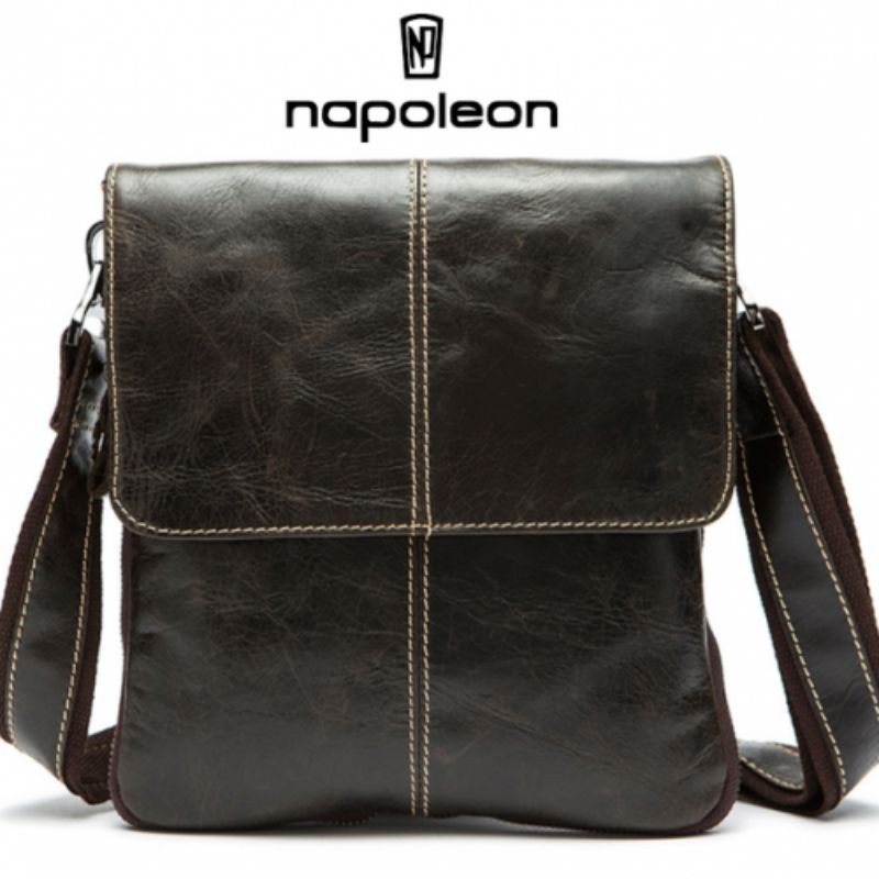 Tas Selempang Pria Kulit Sapi Asli (ZIPO by Napoleon)