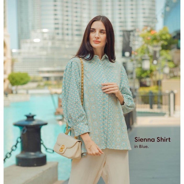 Sienna shirt Benang jarum buttonscarves