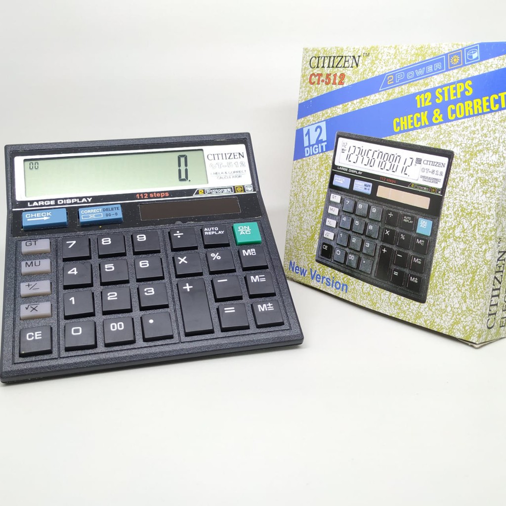 Promo COD Kalkulator Citizen CT 512 GC Warna 12 Digit KUALITAS TERBAIK Baru Laris