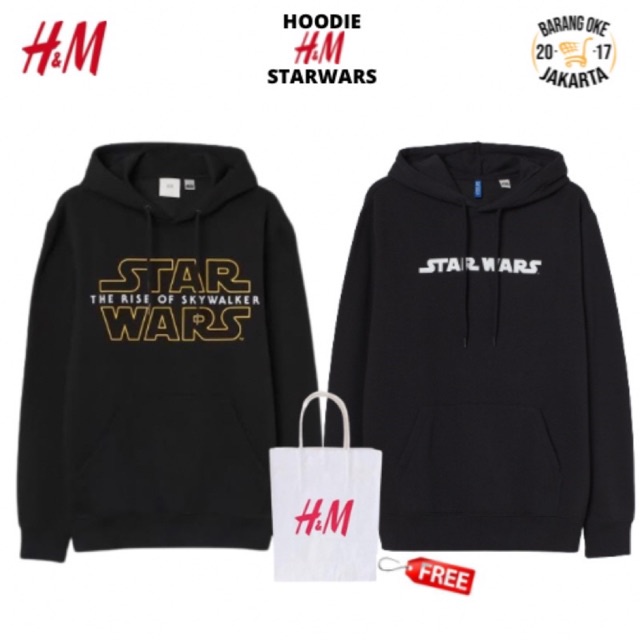 COD 6.6 Hoodie HnM Star Wars Bordir Sablon Hitam Swater Free Paperbag